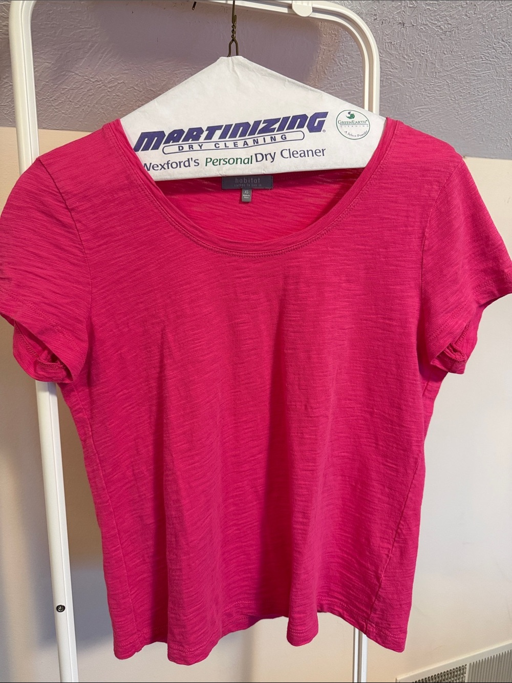 Habitat pink cotton scoop neck tshirt - size XS